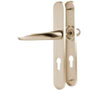 Poignée de porte sur plaque champagne - Clé I - 234 mm - Tokyo - Hoppe et cie