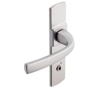 Ensemble sur plaque Muze Chromé velours - Clé I, 55 mm, 185 mm, 165 mm