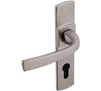 Ensemble de porte sur plaque Muze BEZAULT - Entraxe 165mm - Chrome velours - Clé I - 4075/6390