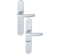 Ensemble sur plaque NEW YORK EA70 grand model type condamnation finition argent HOPPE 3282251