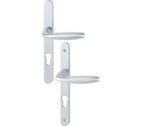 Ensemble sur plaque New York type clé I entraxe 70 mm carré 7 mm finition argent HOPPE 3293355