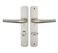 Ensemble sur plaque SALOME HOME entraxe 195 mm condamnation à voyant inox HERACLES B-SALOME-18