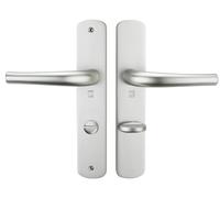 Ensemble sur plaque SALOME HOME entraxe 195 mm condamnation argent HERACLES B-SALOME-07