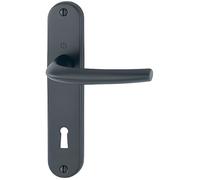 Ensemble sur plaque San Diego HOPPE 1191/347 Noir mat 165 mm - Clé L - 11719953