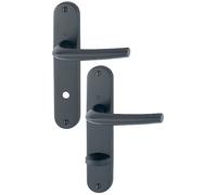 Ensemble sur plaque San Diego HOPPE 1191/347 Noir mat 165 mm - Condamnation - 11719977