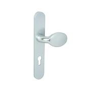 Ensemble sur plaques 76G/300M/300F avec bouton pour porte palière HOPPE 76G/300M/300F