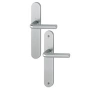 Ensemble sur plaques ARLES type bec de cane finition argent - HOPPE - 596188