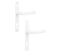 Ensemble sur plaques + béquille carré 8mm entraxe 92mm blanc - SOFI - 5112180003