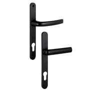 Ensemble sur plaques + béquille RED carré 8 mm entraxe 92 mm noir RAL 9005 SOFI 5112239202