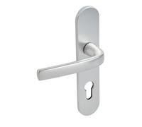 Ensemble sur plaques Logio entraxe 195mm type CLE I finition argent - VACHETTE - 200666