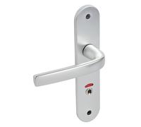 Ensemble sur plaques Logio entraxe 195mm type condamnation à voyant finition argent - VACHETTE - 200813