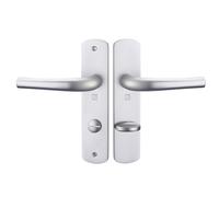 Ensemble sur plaques SALOME HOME entraxe 165 mm bec de cane à condamnation argent HERACLES B-SALOME-37