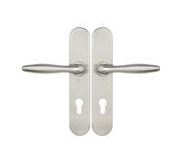 Ensemble sur plaques série JADE 1594 acier type clé I finition inox HERACLES B-INOX-SP24