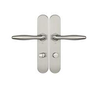 Ensemble sur plaques série JADE 1594 acier type condamnation finition inox - HERACLES - B-INOX-SP22