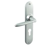 Ensemble sur plaques Tango entraxe 165 mm bec de cane condamnation chromé velours VACHETTE 691808