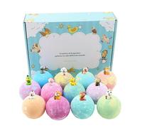 Ensemble Surprise De Bombes De Bain Pour - 12 Bombes Ďe Bain Sur Le Thème Des Animaux | Jouets Đe B́ain Pétillants Naturels 1200 G, Coffret Cadeau Amusant Pour L'heure Du B̀ain, Jouets D́e B̃a
