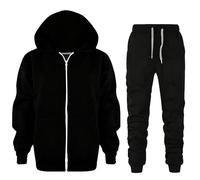 Ensemble Survetement Enfant Garcon 3-12 Ans Sport Sweats à Capuche avec Poche Uni Pull Manteau Veste Zippée Manche Longue Pantalon Jogging Hiver