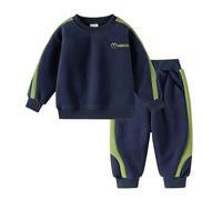 Ensemble SurvêTement Enfant - Survêtement Polaire garçon Hiver décontracté avec Capuche Pantalon Jogging Tout-Petits Enfants Ensemble Deux pièces Confortable athlétique 2 à 8 Ans