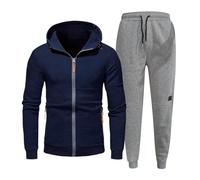 Ensemble Survetement Homme Ete Training Complet Sweat À Capuche, avec Poche Kangourou Cordon Serrage À Taille Grandes Ample Pantalons Couleur Unie Gym Sportswear De Couple Tous Les Jours Ete
