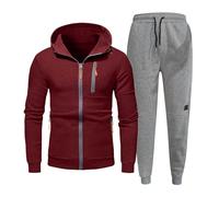 Ensemble Survetement Homme Ete Training Complet Sweat À Capuche, avec Poche Kangourou Cordon Serrage À Taille Grandes Ample Pantalons Couleur Unie Gym Sportswear De Couple Tous Les Jours Ete