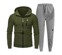Ensemble Survetement Homme Ete Training Complet Sweat À Capuche, avec Poche Kangourou Cordon Serrage À Taille Grandes Ample Pantalons Couleur Unie Gym Sportswear De Couple Tous Les Jours Ete