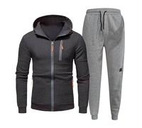 Ensemble Survetement Homme Ete Training Complet Sweat À Capuche, avec Poche Kangourou Cordon Serrage À Taille Grandes Ample Pantalons Couleur Unie Gym Sportswear De Couple Tous Les Jours Ete