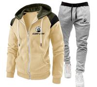 Ensemble survêtement homme, sweat à capuche zippé complet pour Can-am, pantalon jogging à cordon serrage, ensemble 2 pièces, sweat à capuche à manches longues gym, tenue décontractée,Yellow3-3x_l
