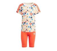 Ensemble survêtement orange Fille Adidas Cyc Short Tee S 4-5 ans