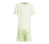 Ensemble survêtement Vert Enfant Adidas Short Tee Set 5-6 ans