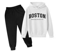 Ensemble Sweat à Capuche 2 pièces pour Filles avec Sweat à Capuche et Pantalon de survêtement pour l'automne Brooklyn New York Hiver Automne Ensemble de survêtement à Capuche