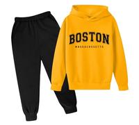 Ensemble Sweat à Capuche 2 pièces pour Filles avec Sweat à Capuche et Pantalon de survêtement pour l'automne Brooklyn New York Hiver Automne Ensemble de survêtement à Capuche