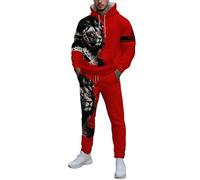 Ensemble Sweat à Capuche imprimé Tigre 3D pour Hommes et Pantalon de Jogging survêtement décontracté Deux pièces