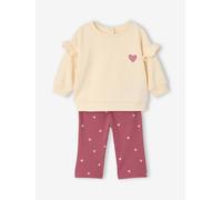 Ensemble sweat et legging évasé bébé fille framboise 6M(67CM)