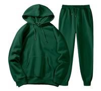 Ensemble Sweat Homme Training Complet Survêtement À Capuche, avec Poche Kangourou Cordon Serrage À Taille Grandes Ample Pantalons Couleur Unie Gym Sportswear De Couple Tous Les Jours Automne