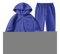 Ensemble Sweat Homme Training Complet Survêtement À Capuche, avec Poche Kangourou Cordon Serrage À Taille Grandes Ample Pantalons Couleur Unie Gym Sportswear De Couple Tous Les Jours Automne