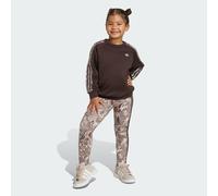 Adidas Originals Oversize Crew&tight Leggings Set Marron 4-5 Years Fille