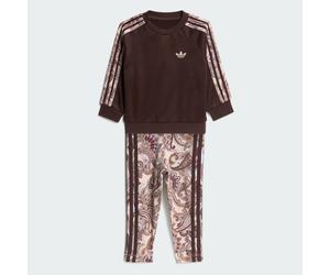 Ensemble sweat-shirt ras-du-cou oversize et legging adidas x Liberty London Aurora Coffee / Multi / Multicolor / Wonder Taupe 18-24M