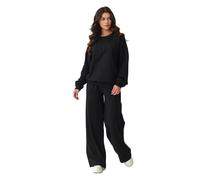 Ensemble sweatshirt et pantalon de jogging confortable femme Makadamia Noir 36