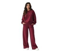 Ensemble sweatshirt et pantalon femme Makadamia Rouge 38