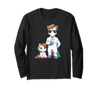 Ensemble Sympa pour Papa Et Enfant Unicorn Manche Longue