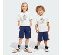 adidas Unisex Kinder DISNEY MICKEY MOUSE T-SHIRT SET, off white/Pure Orange, 6-7 Years