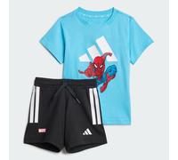 ENSEMBLE T-SHIRT ADIDAS MARVEL SPIDER-MAN Bright Cyan / White 0-3M