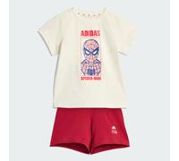 ENSEMBLE T-SHIRT ADIDAS MARVEL SPIDER-MAN Off White / Active Maroon 3-6M