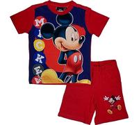 arlis Ensemble T-Shirt avec Short Mickey Disney l'image est imprimée à l'avant Col Rond. Matière: 100% Coton (Ensemble Mickey - C, 5 Ans - 110 Cm)
