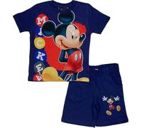arlis Ensemble T-Shirt avec Short Mickey Disney l'image est imprimée à l'avant Col Rond. Matière: 100% Coton (Ensemble Mickey - D, 3 Ans - 98 Cm)