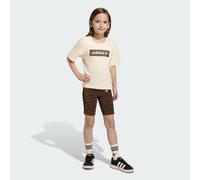 ENSEMBLE T-SHIRT CYCLISTE IMPRIMÉ INTÉGRAL Cream White / Night Brown 5-6A