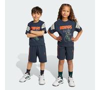 adidas - Kid's Adidas Disney Mickey Mouse T-Shirt Set - T-shirt - 110 - aurora ink / off white / impact orange