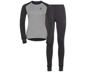 Ensemble T-shirt Et Collant Odlo Active Warm Set W Dark Grey Melange Femme Gris 2025 taille S