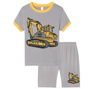 Ensemble t-Shirt et Short à imprimé Dessin animé pour bébé garçon Ensemble Lingerie Noir Garçons Lingerie Garçons (Light Gray, 1-2 Years)
