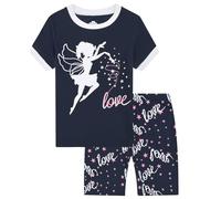 Ensemble t-Shirt et Short Amples imprimés de Dessins animés pour bébés garçons Combinaison Ski Garçons Cher Pyjama Ensemble Garçons (Black, 5-6 Years)